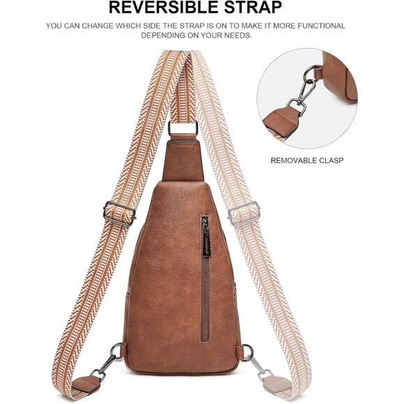 7L Vegan Leather Crossbody Bag Women Small Travel Shoulder Purse Fanny Pack - Picture 7 of 7